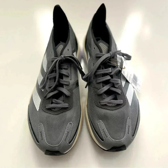 NWT Adidas Adizero Boston 11 Running Men's Sneakers (Grey Carbon) - Picture 3 of 7